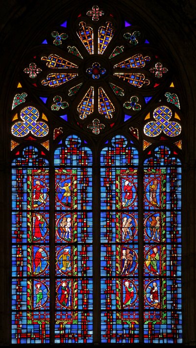 Panneaux réinitialisés de la Création, avec Adam et Ève et Caïn et Abel - French School