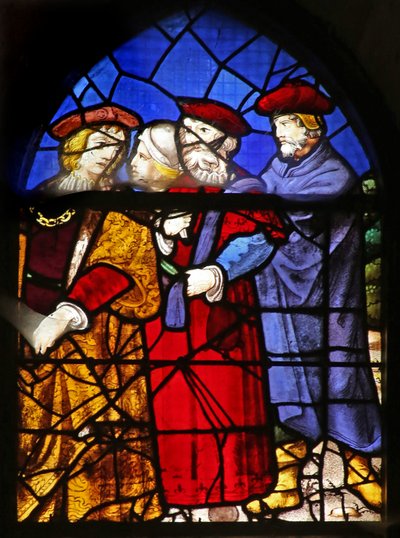 Spectateurs à la résurrection de Lazare - French School