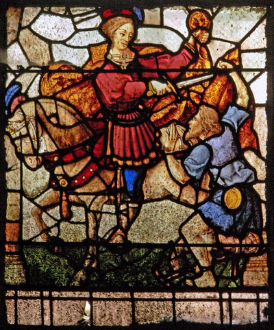 La Charité de Saint Martin : il divise son manteau - French School