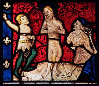 Fenêtre w6 représentant la Flagellation, originellement de l