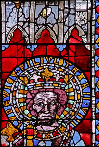 Fenêtre w7 représentant Louis, fils de Lothaire II - French School