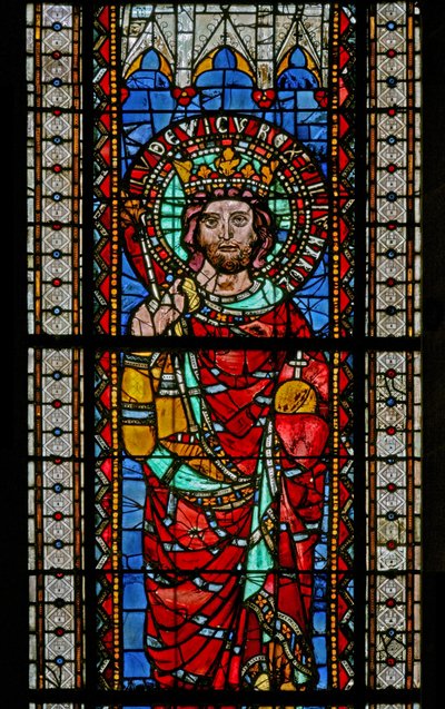 Fenêtre w9 représentant Louis le Pieux - French School