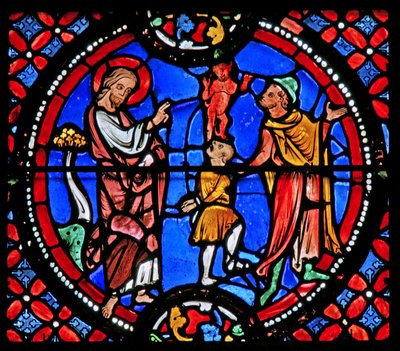 Saint André exorcise un démon - French School