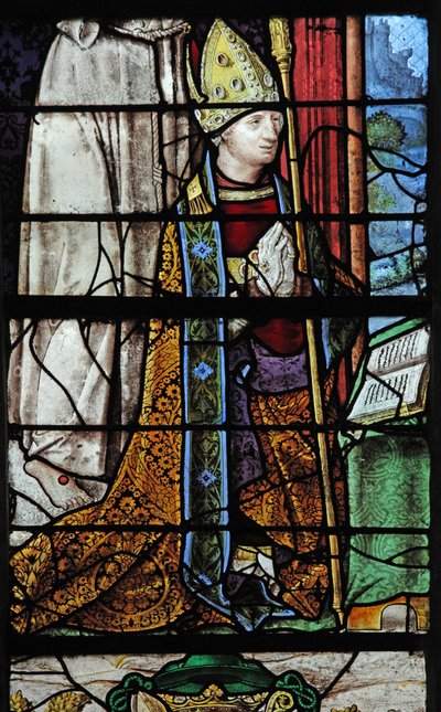 Fenêtre w9 représentant Saint François et un donateur - French School