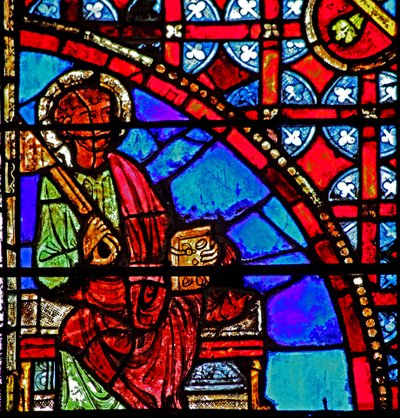 Fenêtre w9 représentant Saint Pierre - French School