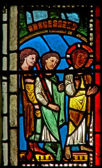 Fenêtre wXV représentant une scène de Résurrection : le chemin d