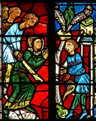 Fenêtre wXX représentant Saint Valéry persécuté pour ne pas avoir adoré les idoles - French School