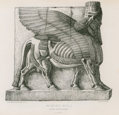 Taureau ailé, de Khorsabad, Louvre - French School