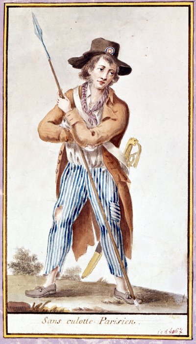 Sans culottes parisiennes. Aquarelle de l