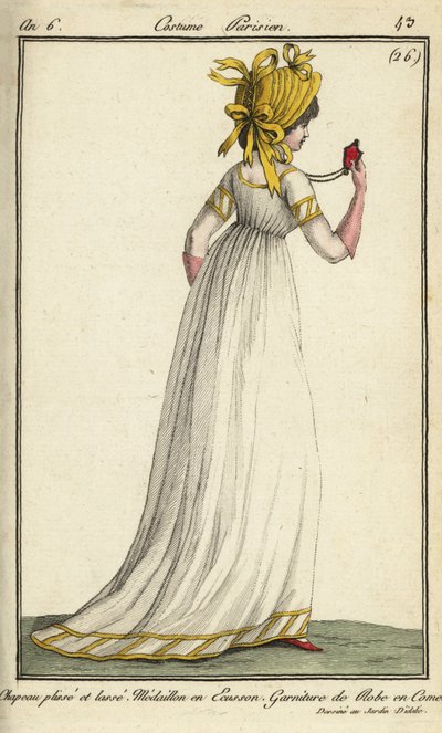 Femme habillée pour les jardins de plaisir du Jardin d