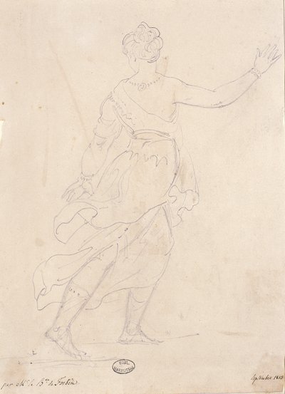 Femme de dos, 1813 - French School