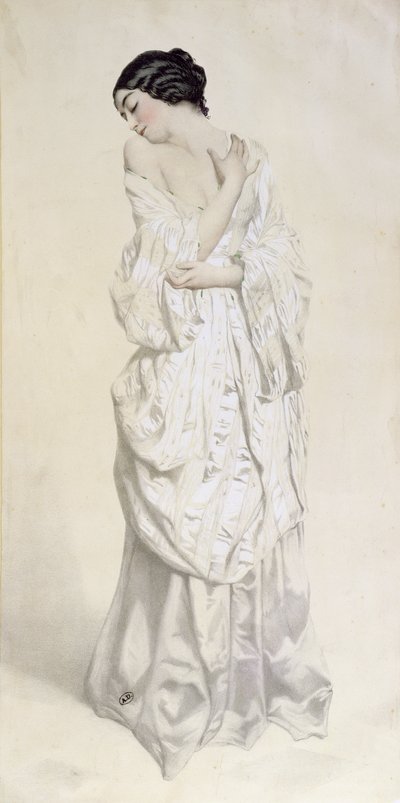 Femme en robe de chambre - French School
