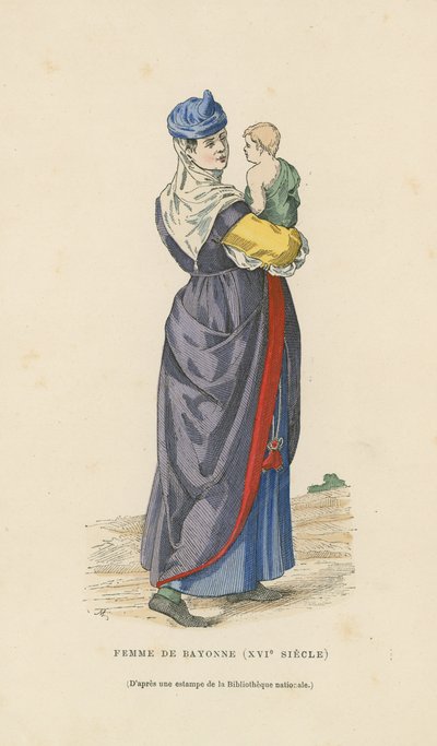 Femme de Bayonne, XVIe siècle - French School