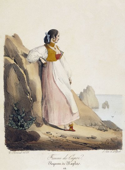 Femme de Capri - Royaume de Naples - French School