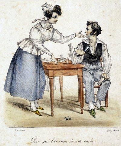 Femme regardant le résultat d