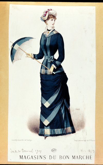 Femme avec parapluie, de Le Bon Marché, 1879 - French School