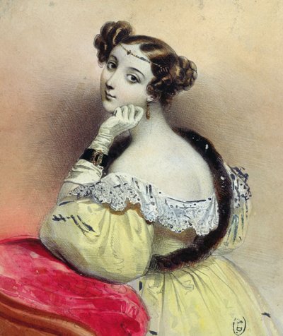 Femme avec un diadème, vers 1835 - French School