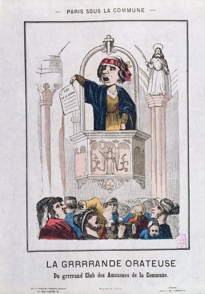 Club des femmes pendant la Commune, 1871 - French School