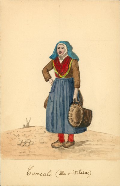 Costume féminin de Cancale, Ille-et-Vilaine - French School