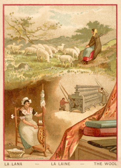 Laine (chromolithographie) - French School