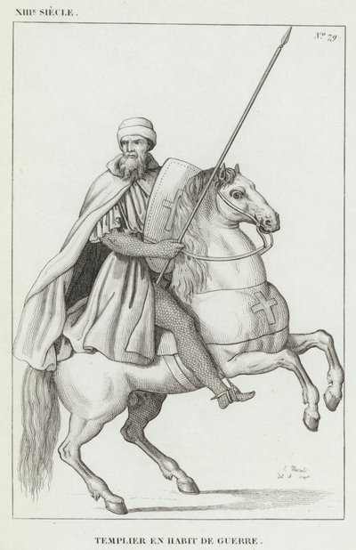 XIIIe siècle, Templier en Habit de Guerre - French School