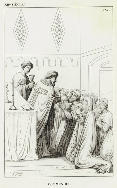 XIIe siècle, communion - French School