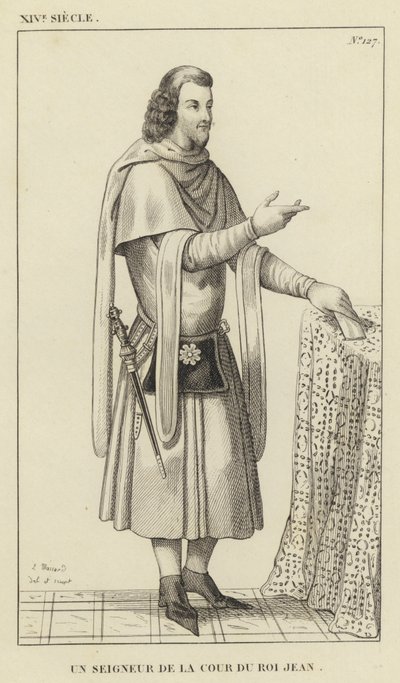 XIVe siècle, Un Seigneur de la Cour du Roi Jean - French School