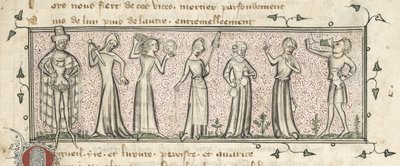 Les sept péchés capitaux, vers 1380 - French School
