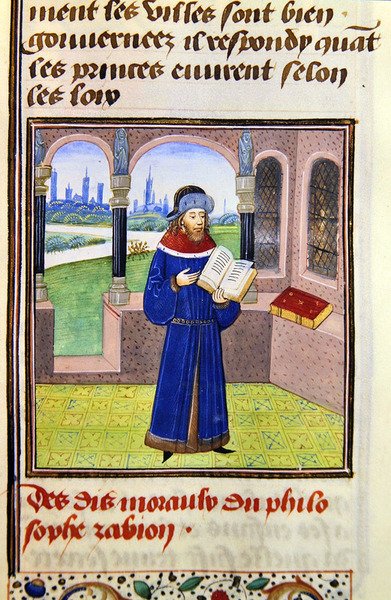Zabion, de Histoire des Philosophes, fin du XVe siècle (vélin) - French School
