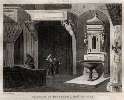 Chapelle où Napoléon a été baptisé - Gravure de « L