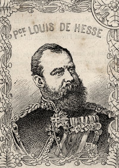 portrait du Grand-Duc de Hesse Louis IV par Hesse - 1870-71 (gravure) - French School