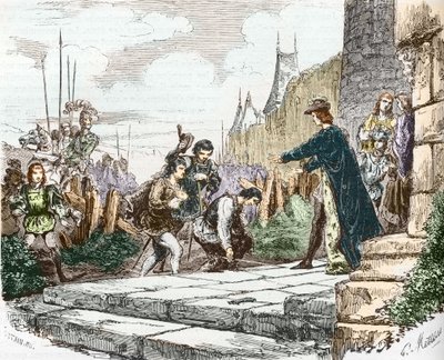 Le dauphin Louis (puis Louis XI), le duc Jean II d