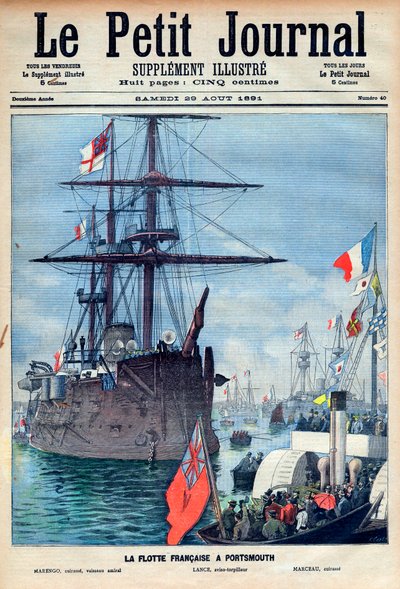 La flotte française à Portsmouth : navire amiral « Marengo », l