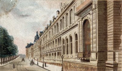 Vue du Palais du Louvre à Paris - French School