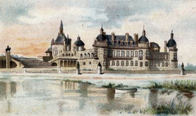 Vue du château de Chantilly (Oise) - French School