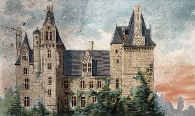 Vue du château de Montigny-le-Ganelon (Eure-et-Loir) - French School