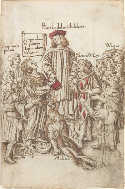 "Ne marchez pas en dehors de la voie publique" [fol. 35 recto] - French early 16th Century