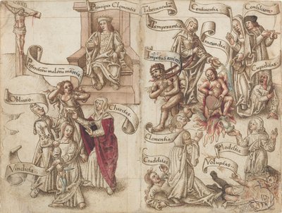 "Effacer la trace du pot dans les cendres" [fol. 32 verso / 33 recto] - French early 16th Century