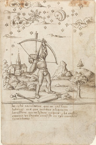 "Vous Tirez sur le Ciel" [fol. 9 recto] - French early 16th Century