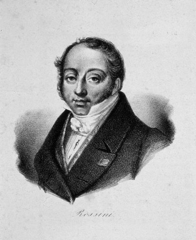 Portrait du compositeur Gioachino Antonio Rossini - French master.