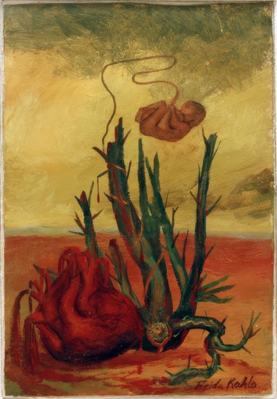 Sans titre (cœur, cactus et fœtus) - Frida Kahlo