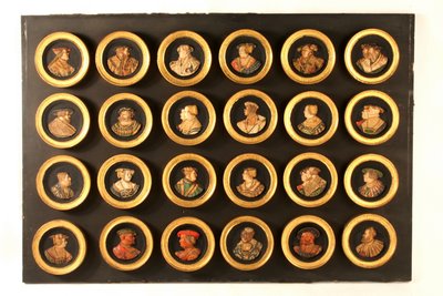 Une collection de vingt-quatre dessinateurs en médaillons de portrait - Friedrich (after) Hagenauer