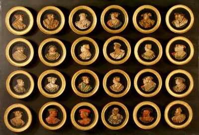 Une collection de vingt-quatre dessinateurs en médaillons de portrait - Friedrich (after) Hagenauer