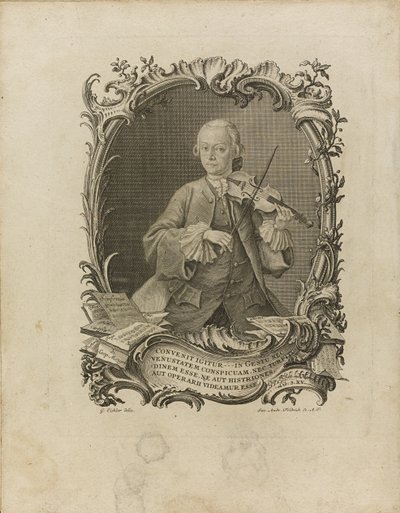 Leopold Mozart. Frontispice du Versuch einer gründlichen Violinschule, 1756 - Friedrich