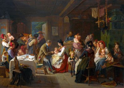 Vaccination contre la variole à la campagne - Friedrich Adolph Hornemann