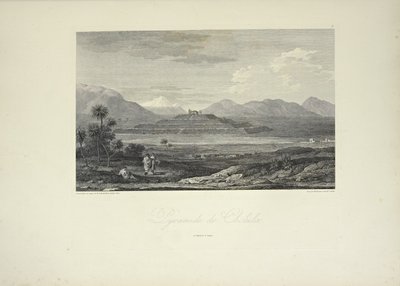 Pyramide de Cholula, dessinée par Gmelin, illustration de 