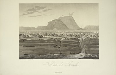 Volcan de Jorullo, dessiné par Gmelin, illustration de 