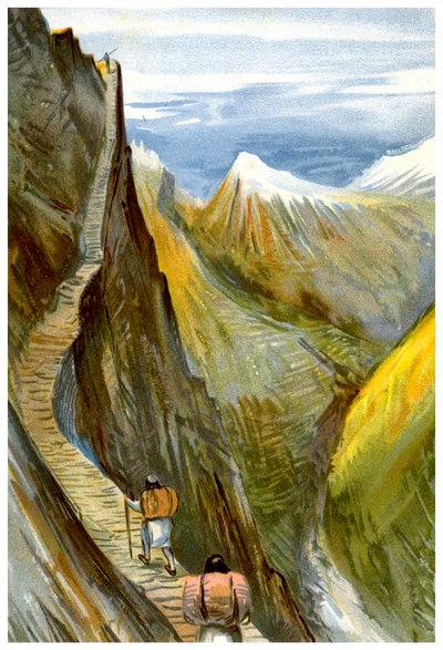 La piste de Nerpani, Tibet, 1898 - Friedrich Arnold Brockhaus