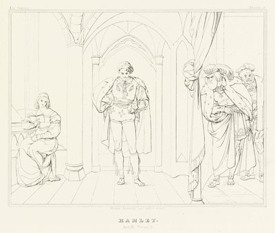 Hamlet, Acte III, Scène 1 - Friedrich August Moritz Retzsch