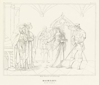 Hamlet, Acte IV, Scène 5 - Friedrich August Moritz Retzsch